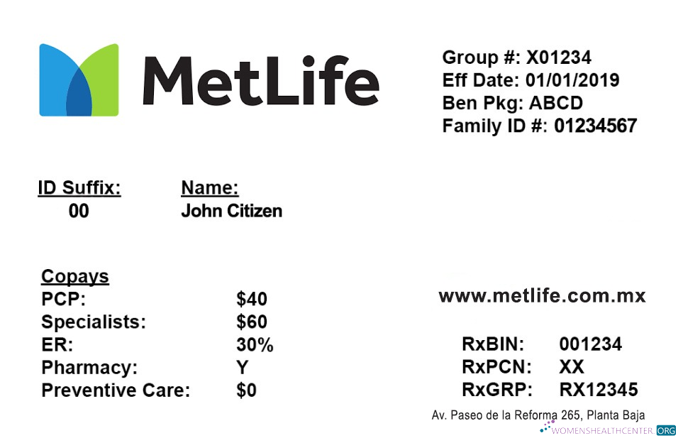 Download Mexico health insurance card Photoshop template